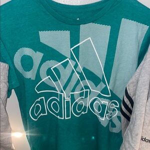 Adidas Kids Teal Graphic T-Shirt